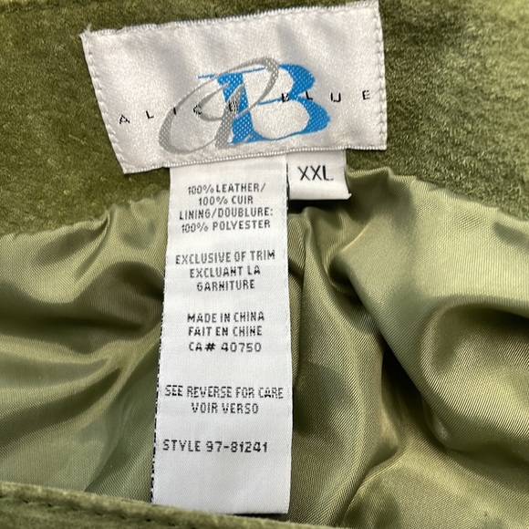 Leather Skirt, By Alice Blue, Full, Deep Green, XXL - Picture 5 of 6